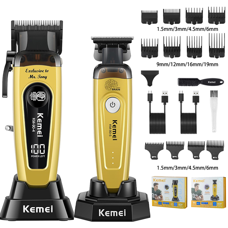 Electric Shaver Rotary - KEMEI Haartrimmer voor heren, draadloze professionele