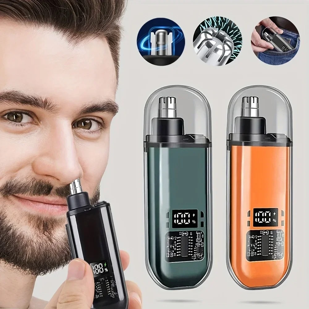 Mens Grooming Travel Kit - Oplaadbare neus- en oorhaartrimmer voor mannen,