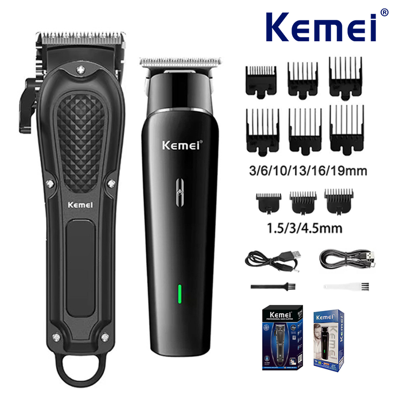 Electric Shaver Rotary - Kemei Elektrische Tondeuse Set UBS Oplaadbare