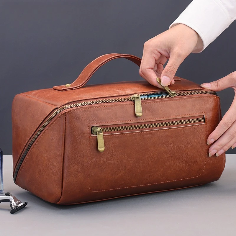 Make-uptas Vintage PU reisorga - Mens Grooming Travel Kit recensie en prijs