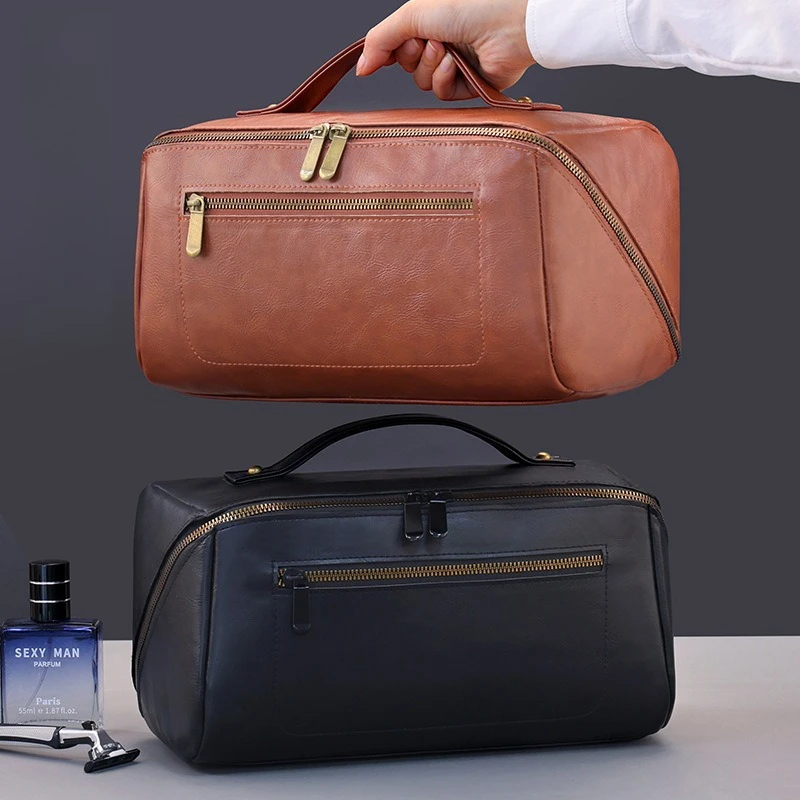 Make-uptas Vintage PU reisorga - Mens Grooming Travel Kit recensie en prijs